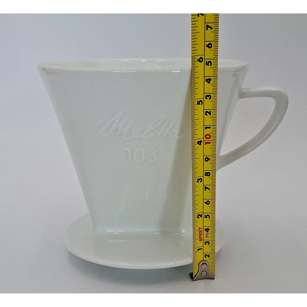 Vintage Melitta 103 Large Porcelain Coffee Dripper 3 Hole Pour Over Germany